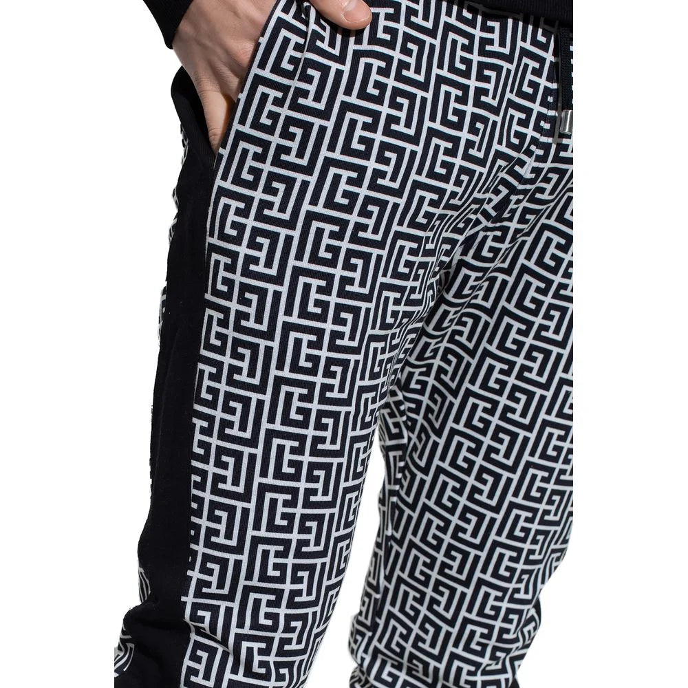 Balmain Black Cotton Men Sweatpant - XL - Sweatpants