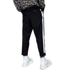 Balmain Black Cotton Men Trousers - IT54 | XXL