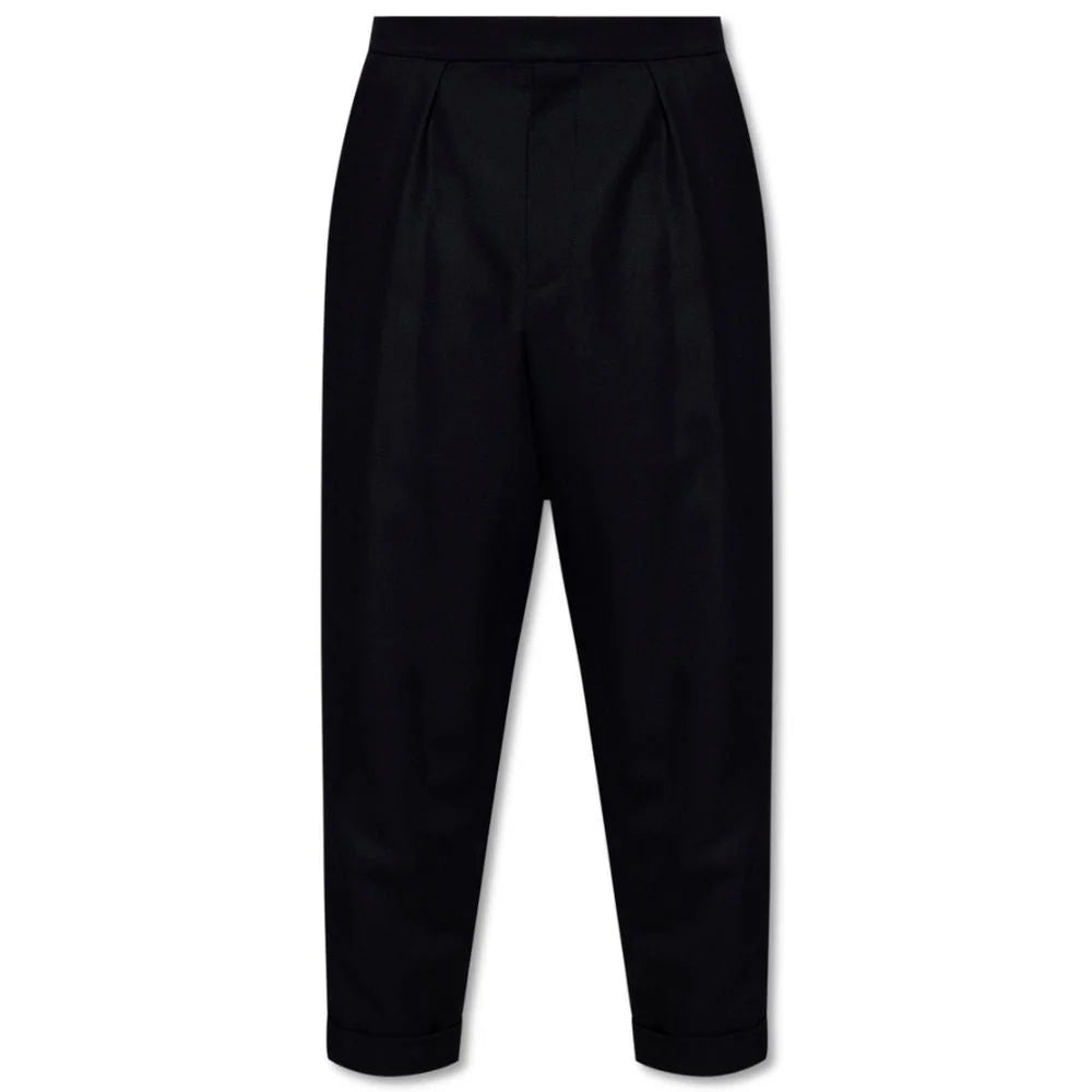 Balmain Black Cotton Men Trousers - IT54 | XXL