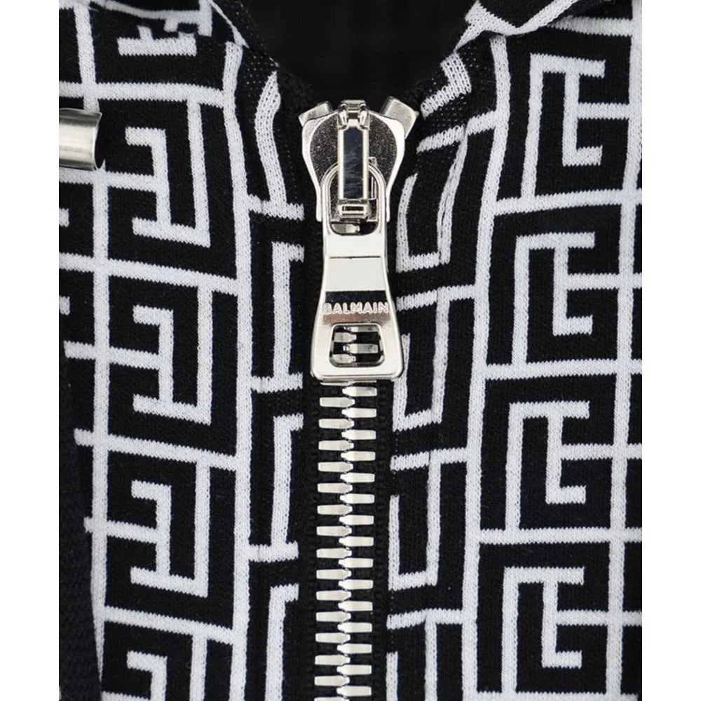 Balmain Black Cotton Men’s Sweater - Sweatshirts