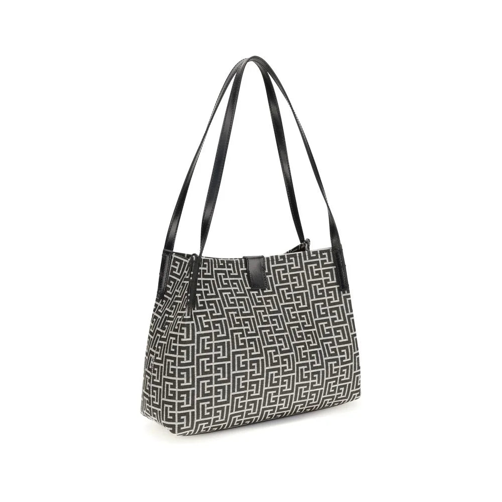 Balmain Black Cotton Shoulder Bag