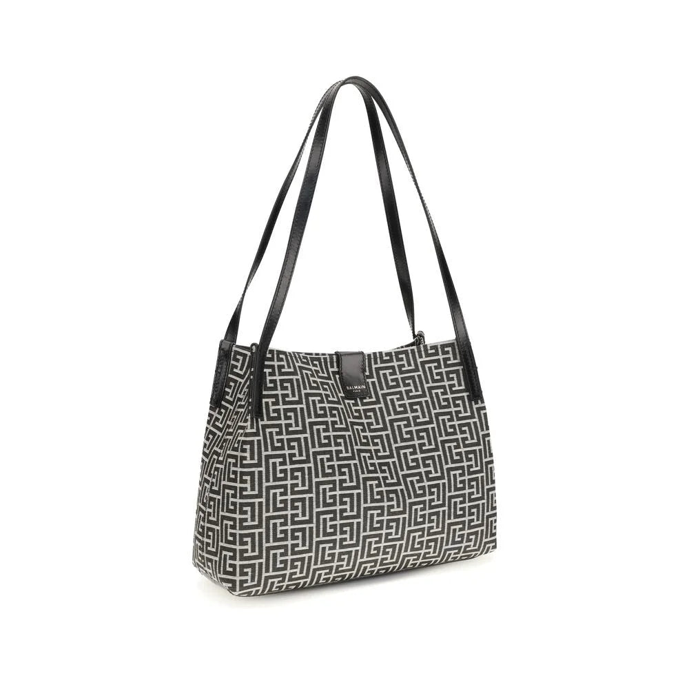 Balmain Black Cotton Shoulder Bag - Shoulder Bags