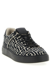 Balmain Svarte sneakers i bomull