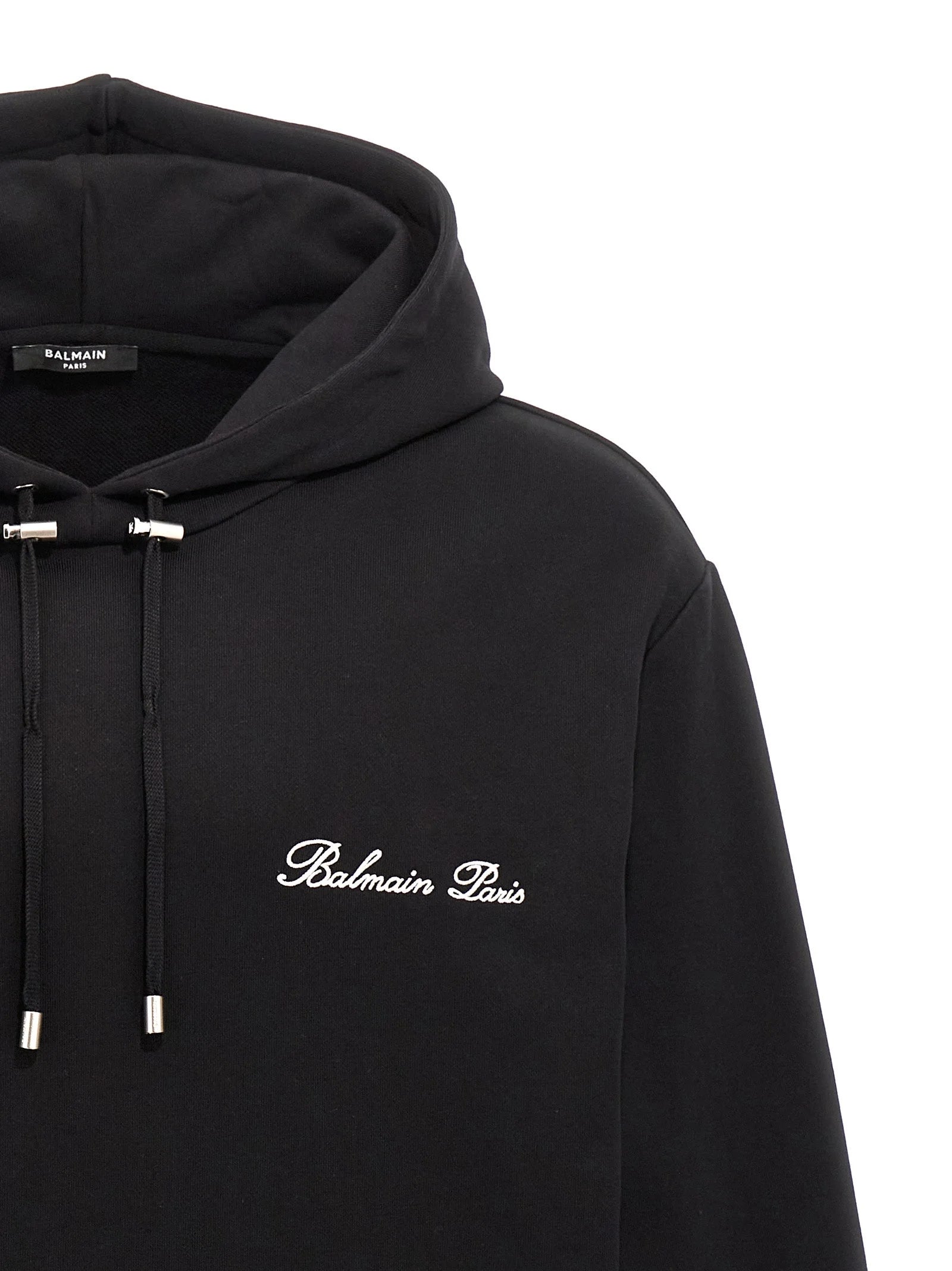 Balmain Black Cotton Sweatshirt