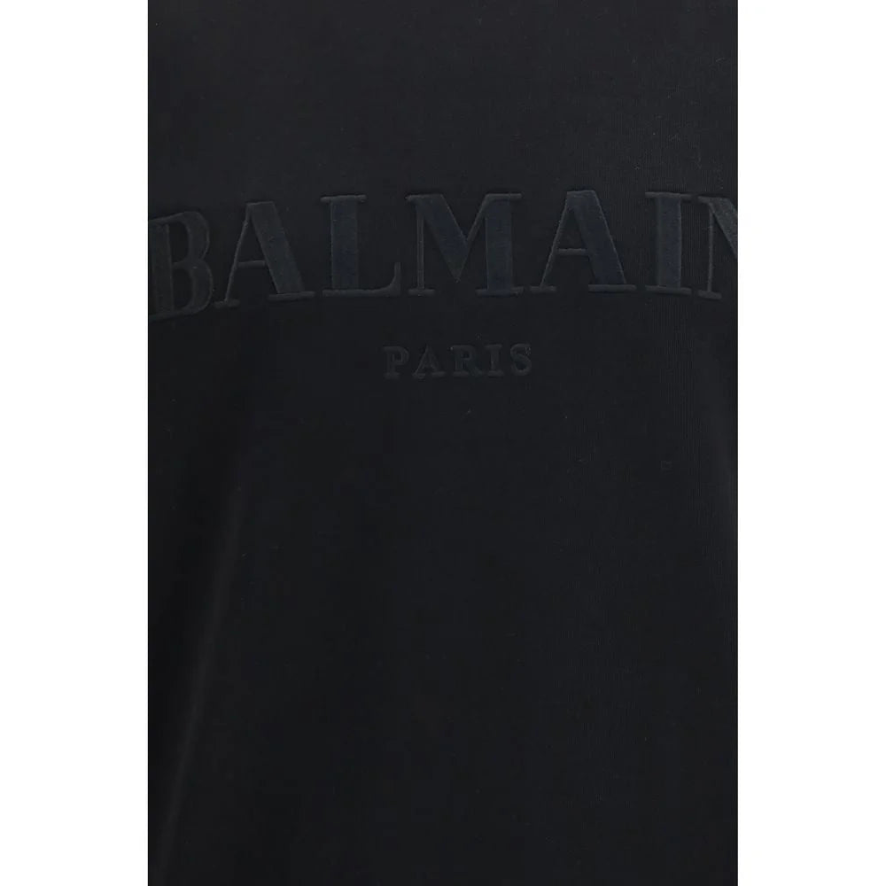Balmain Black Cotton Sweatshirt