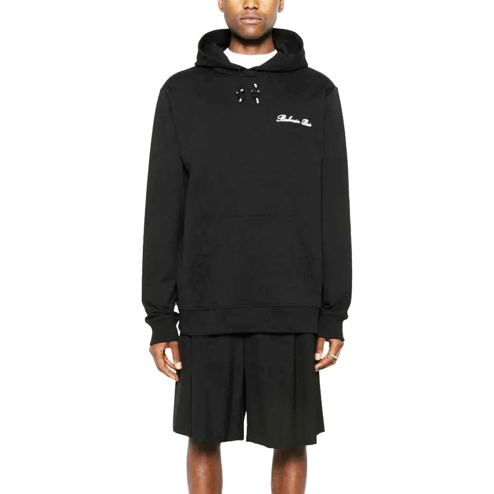 Balmain Black Cotton Sweatshirt - S