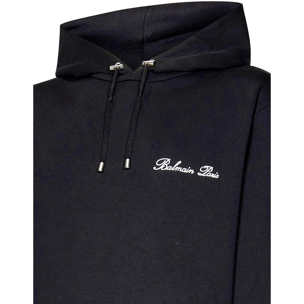 Balmain Black Cotton Sweatshirt - S