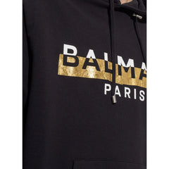 Balmain Black Cotton Sweatshirt - S