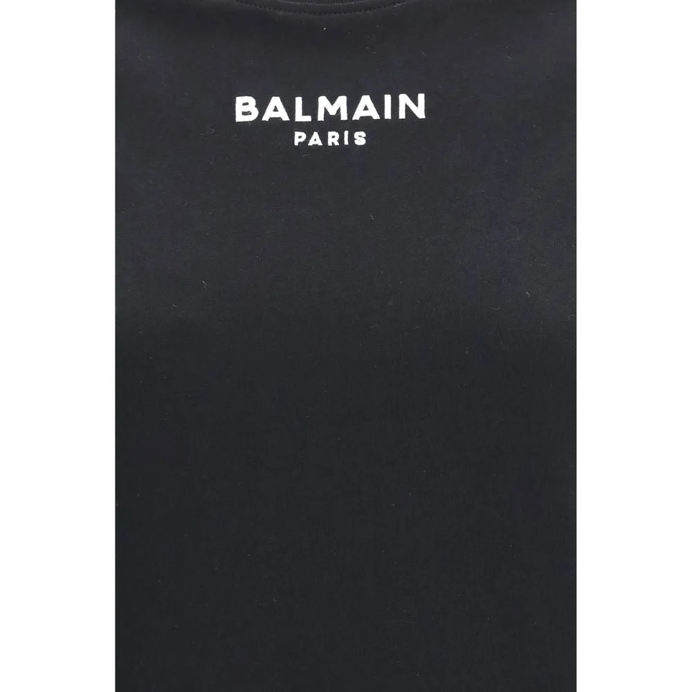 Balmain Black Cotton T-Shirt