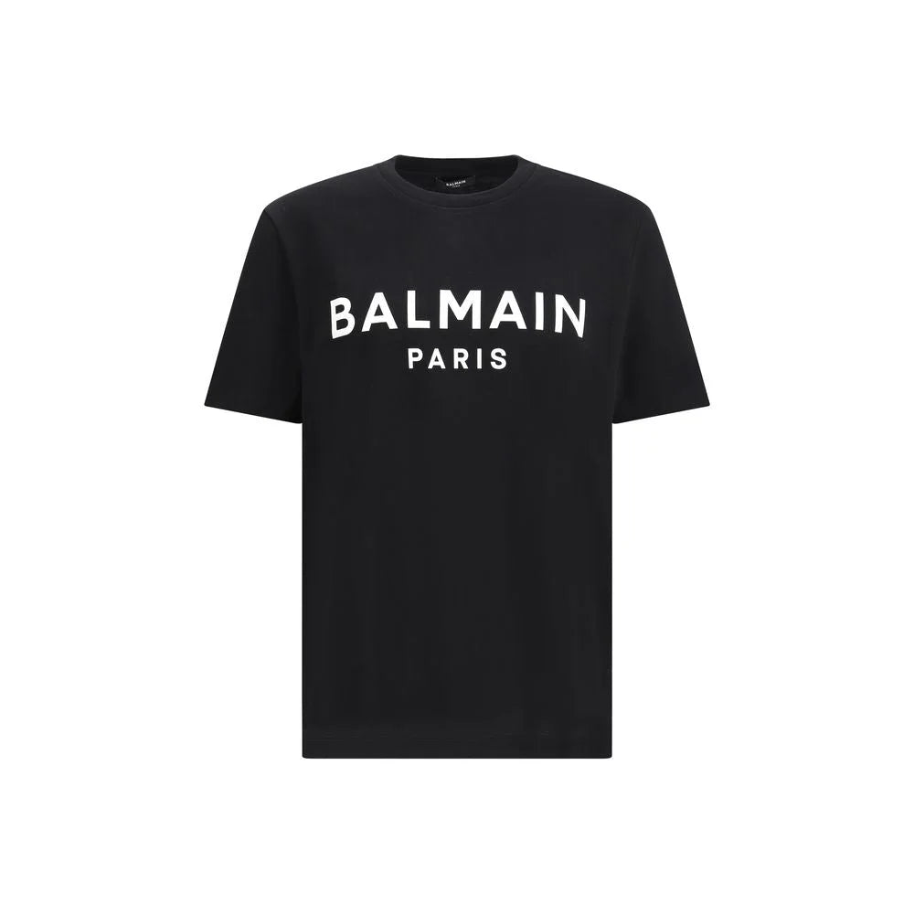 Balmain Black Cotton T-Shirt - M