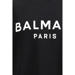 Balmain Black Cotton T-Shirt - M