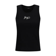Balmain Black Cotton Top - L