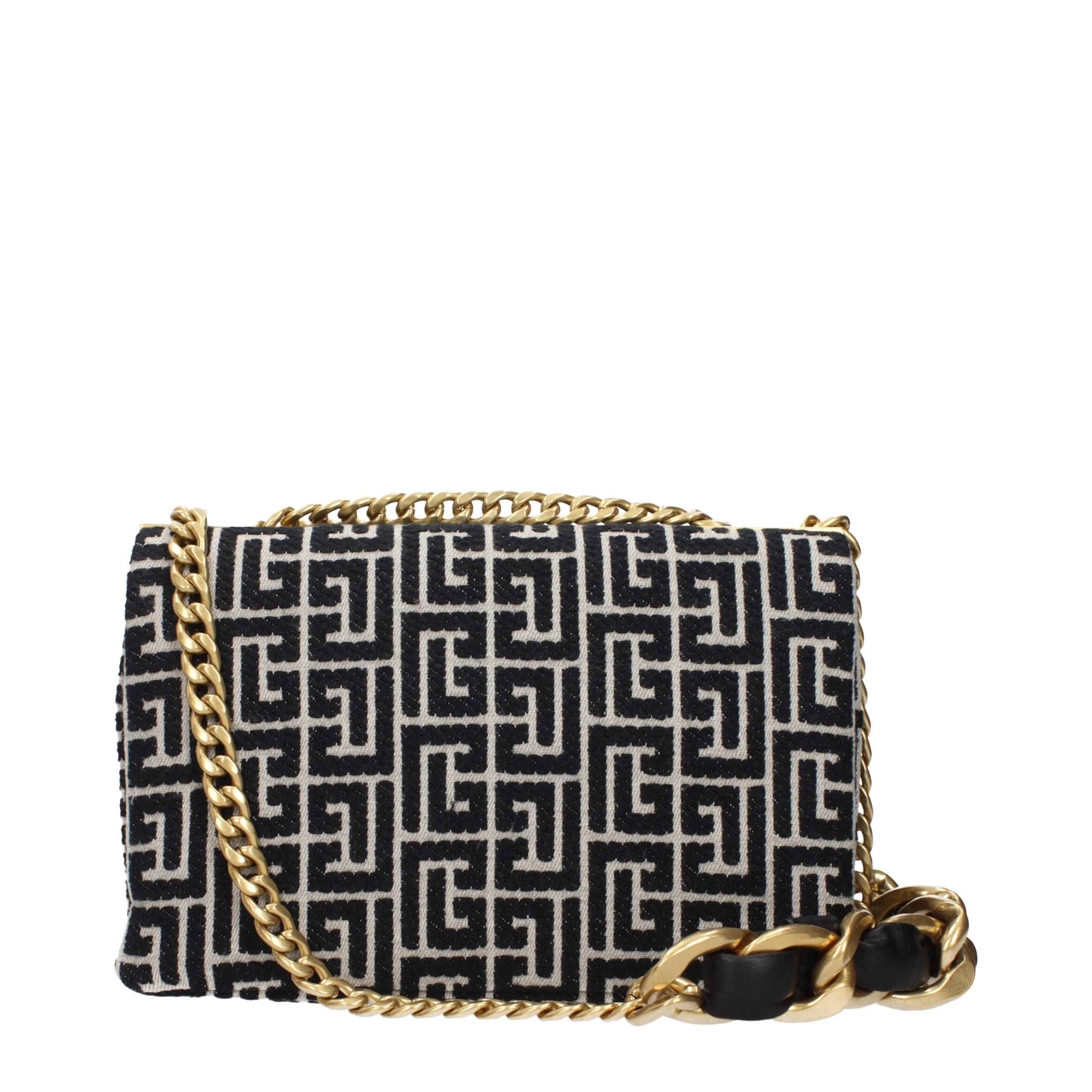 Balmain Black Fabric Crossbody Bag