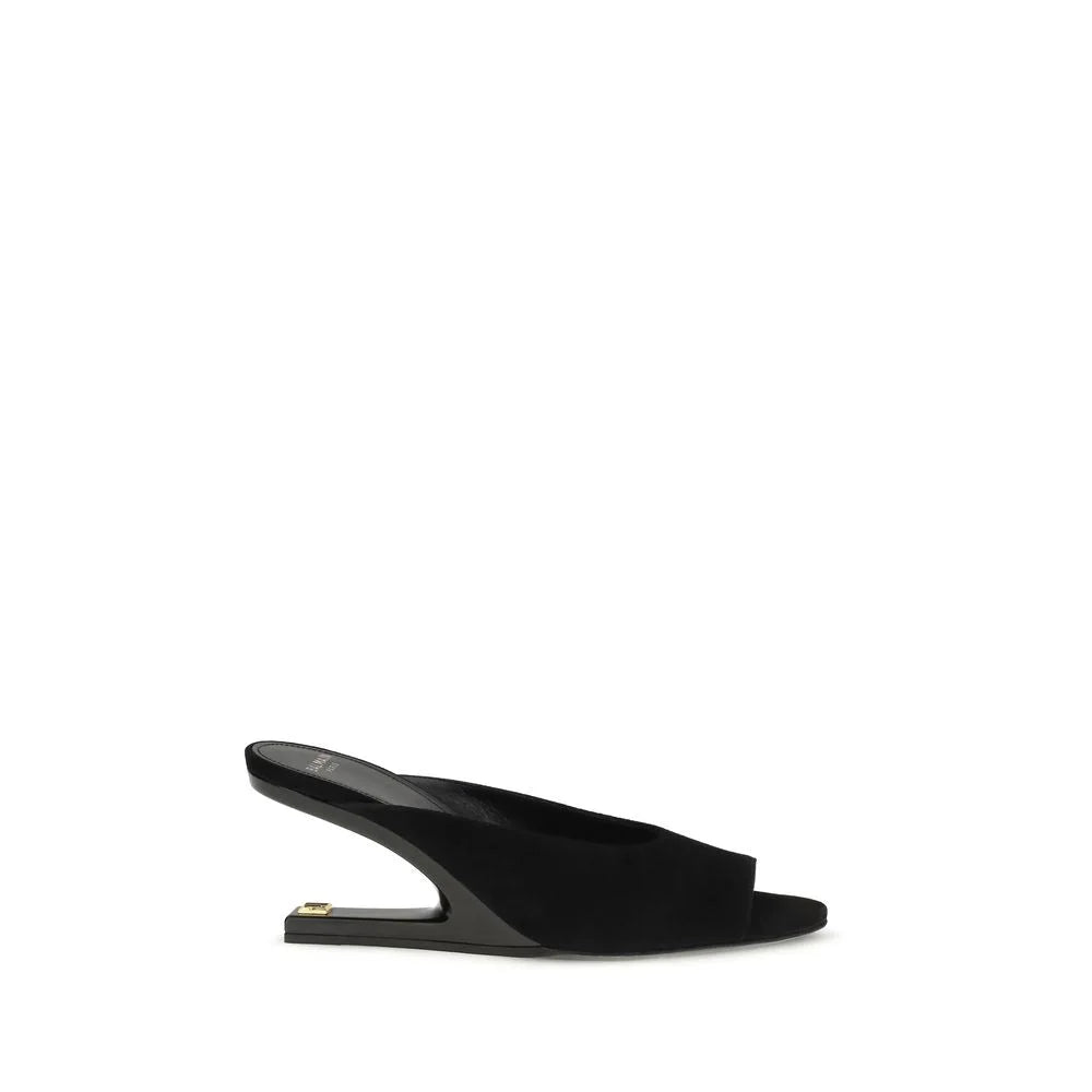 Balmain Black Goatskin Mules - EU40/US10
