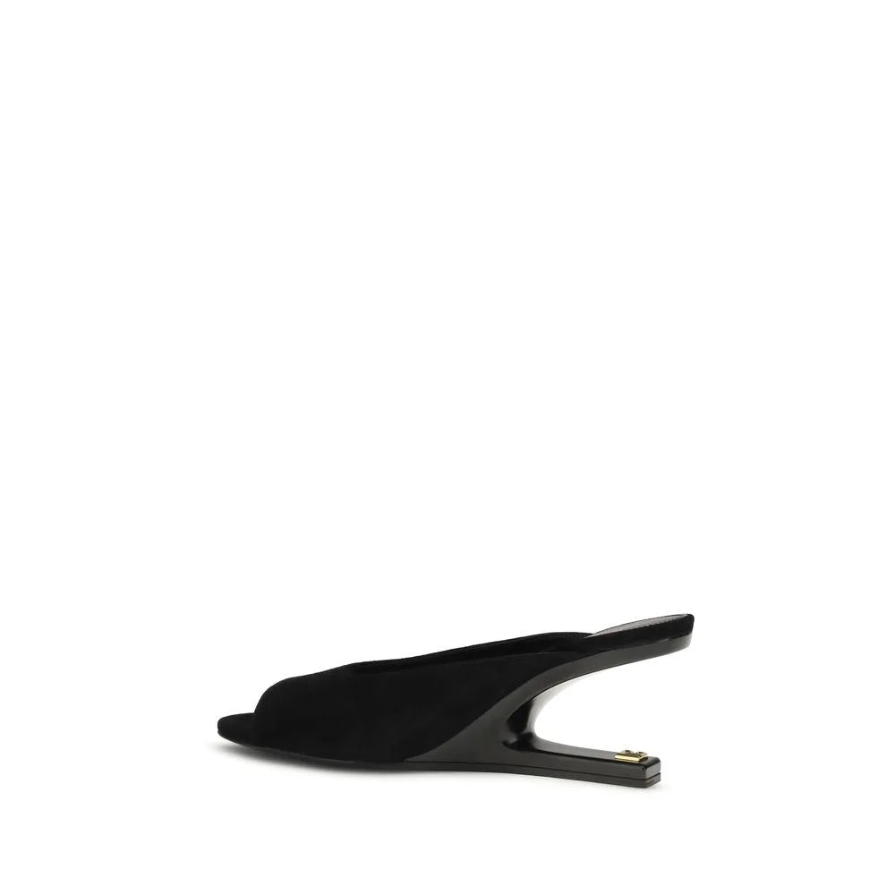 Balmain Black Goatskin Mules - EU40/US10