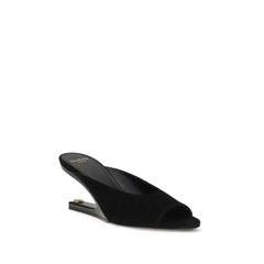 Balmain Black Goatskin Mules - EU40/US10