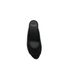 Balmain Black Goatskin Mules - EU40/US10
