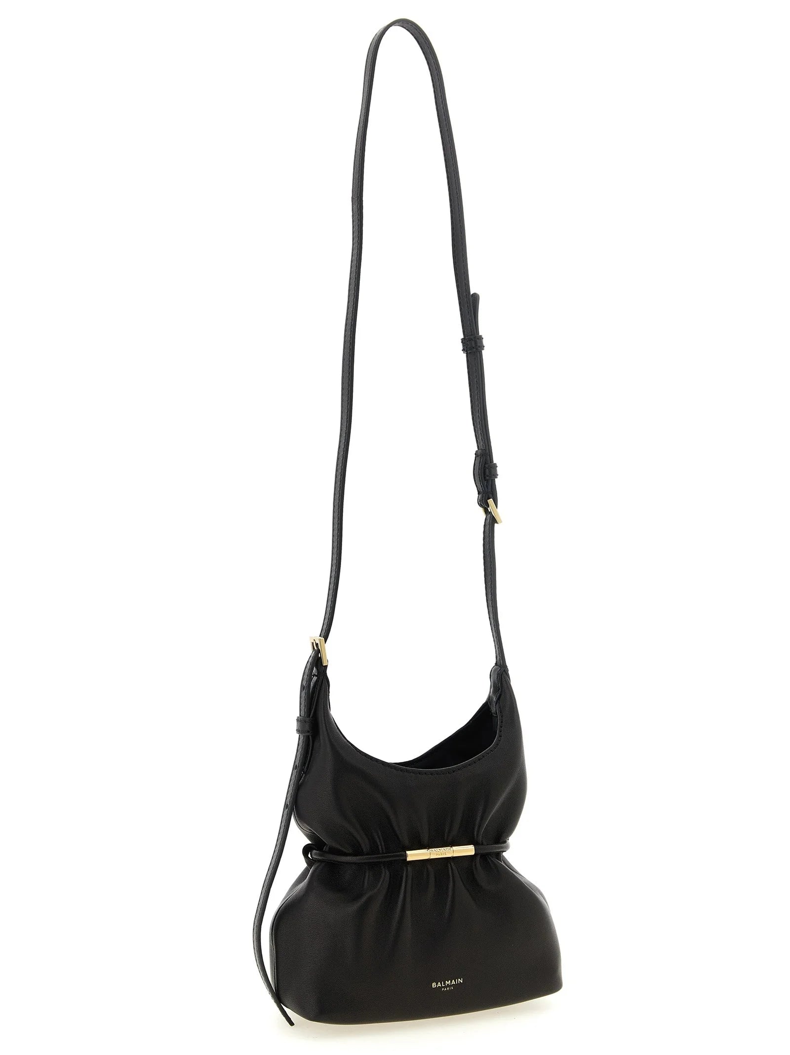 Balmain Black Lamb Leather Handbag