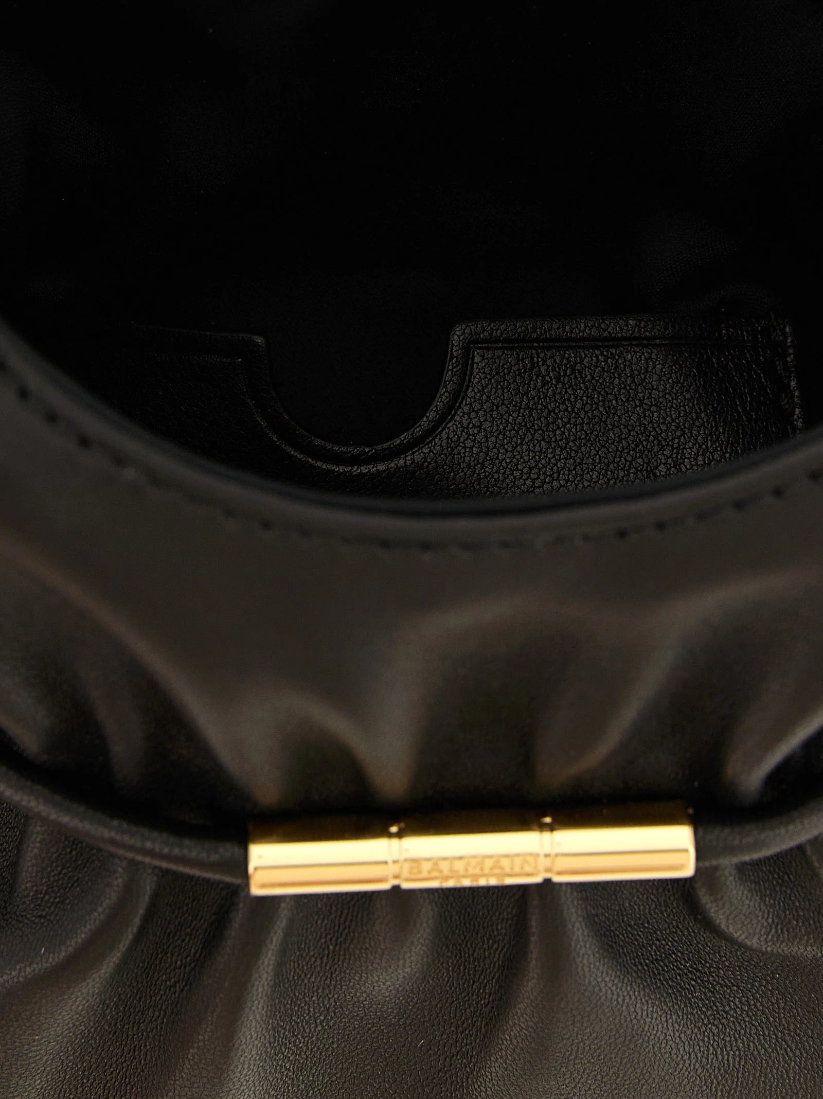 Balmain Black Lamb Leather Handbag