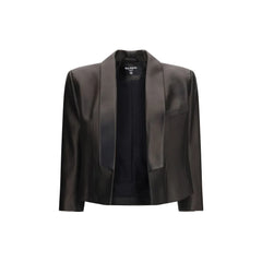 Balmain Black Lamb Ovis Aries Aries Leather Jacket - IT38 | S