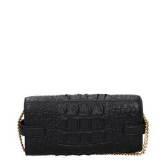 Balmain Black Leather Clutch Bag