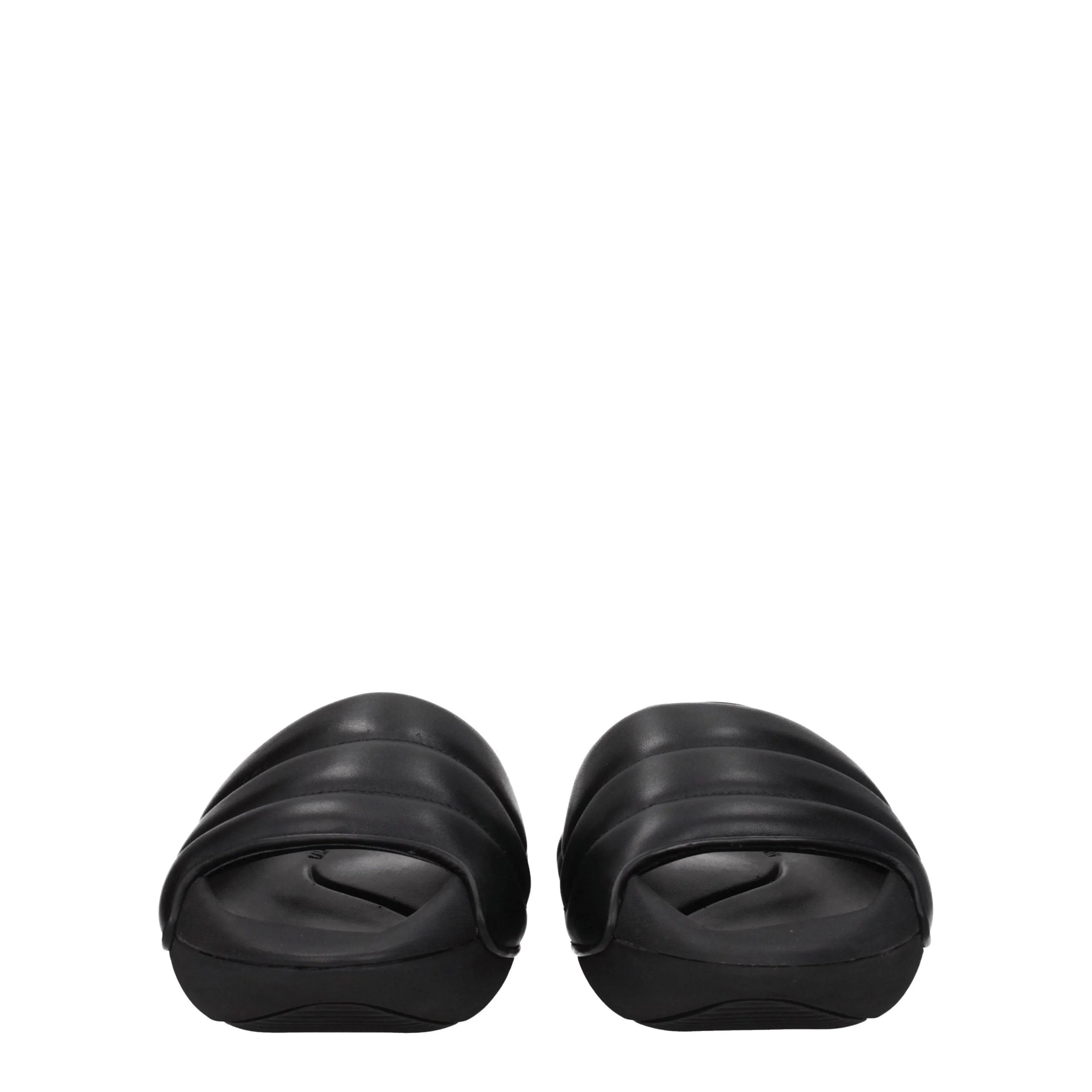 Balmain Black Leather Slippers - EU40/US7