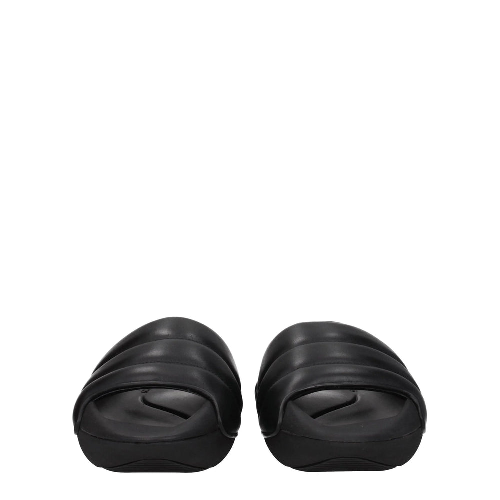 Balmain Black Leather Slippers - EU40/US7