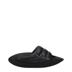 Balmain Black Leather Slippers - EU40/US7
