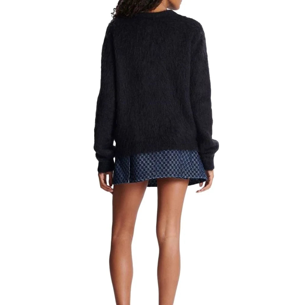 Balmain Czarny Bluet Z Mohairu - 38