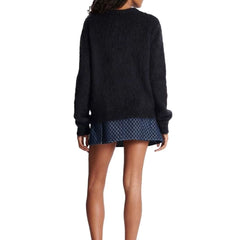 Balmain Czarny Bluet Z Mohairu - 38