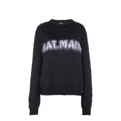 Balmain Czarny Bluet Z Mohairu - 38