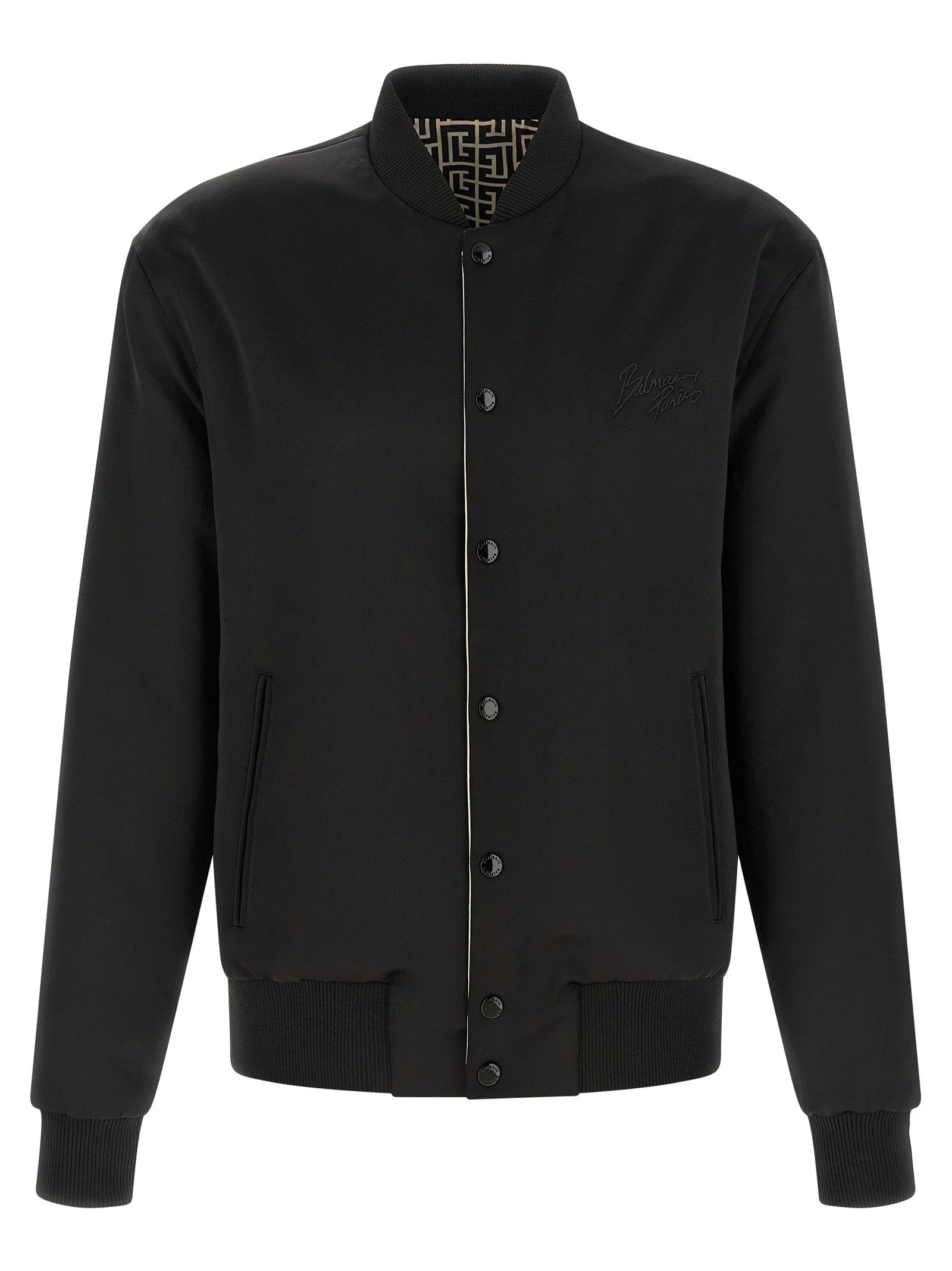 Balmain Black Polyamide Bomber