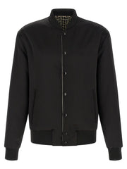 Balmain Black Polyamide Bomber