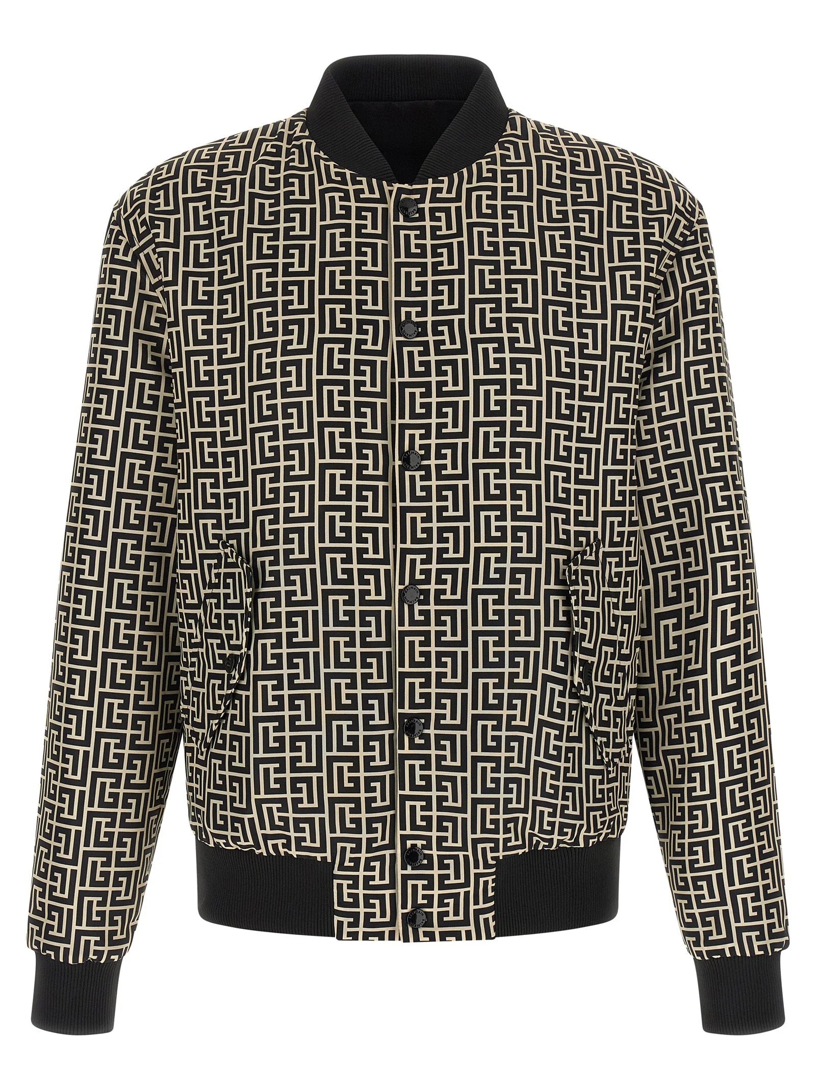 Balmain Black Polyamide Bomber