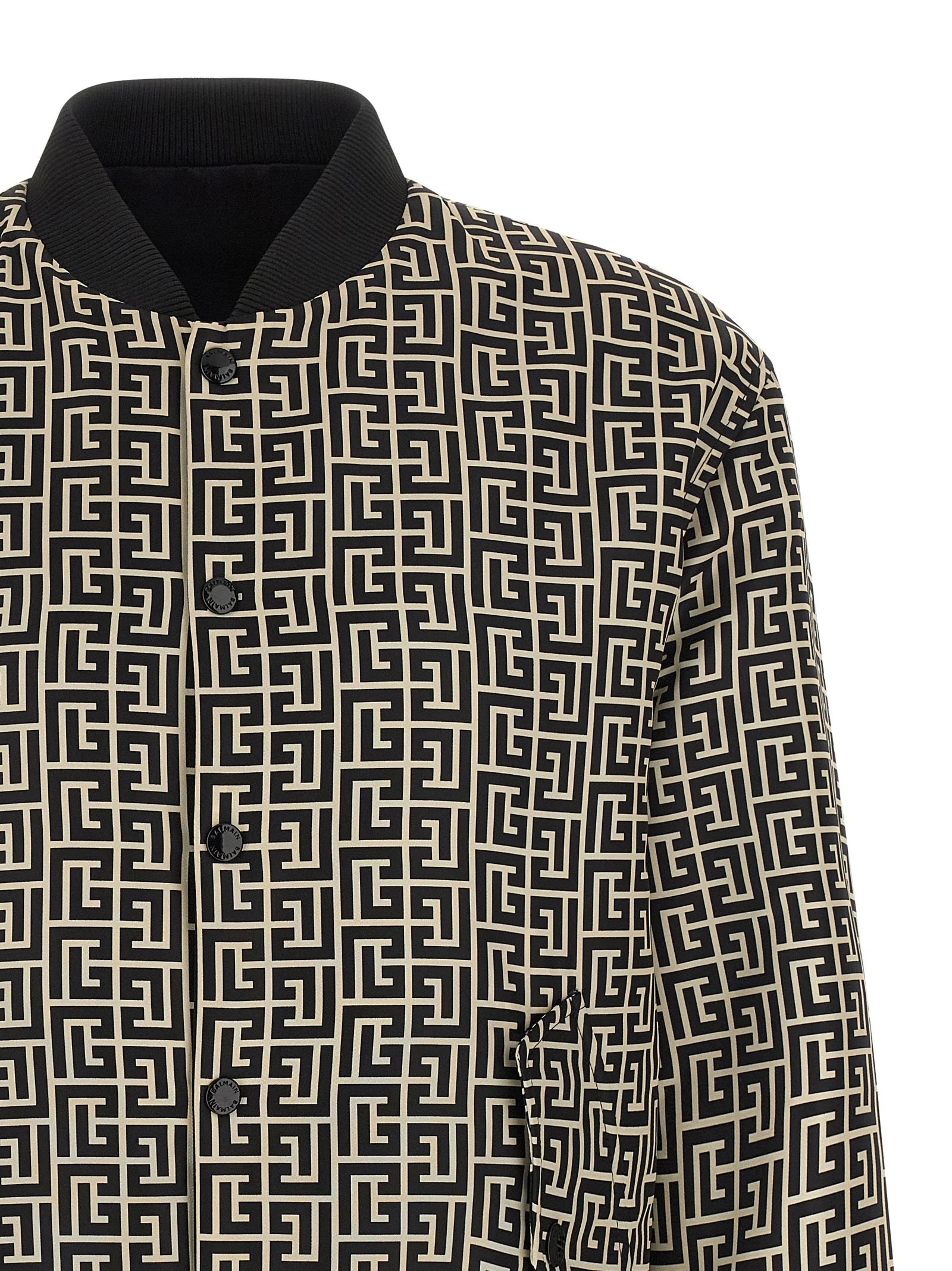 Balmain Black Polyamide Bomber