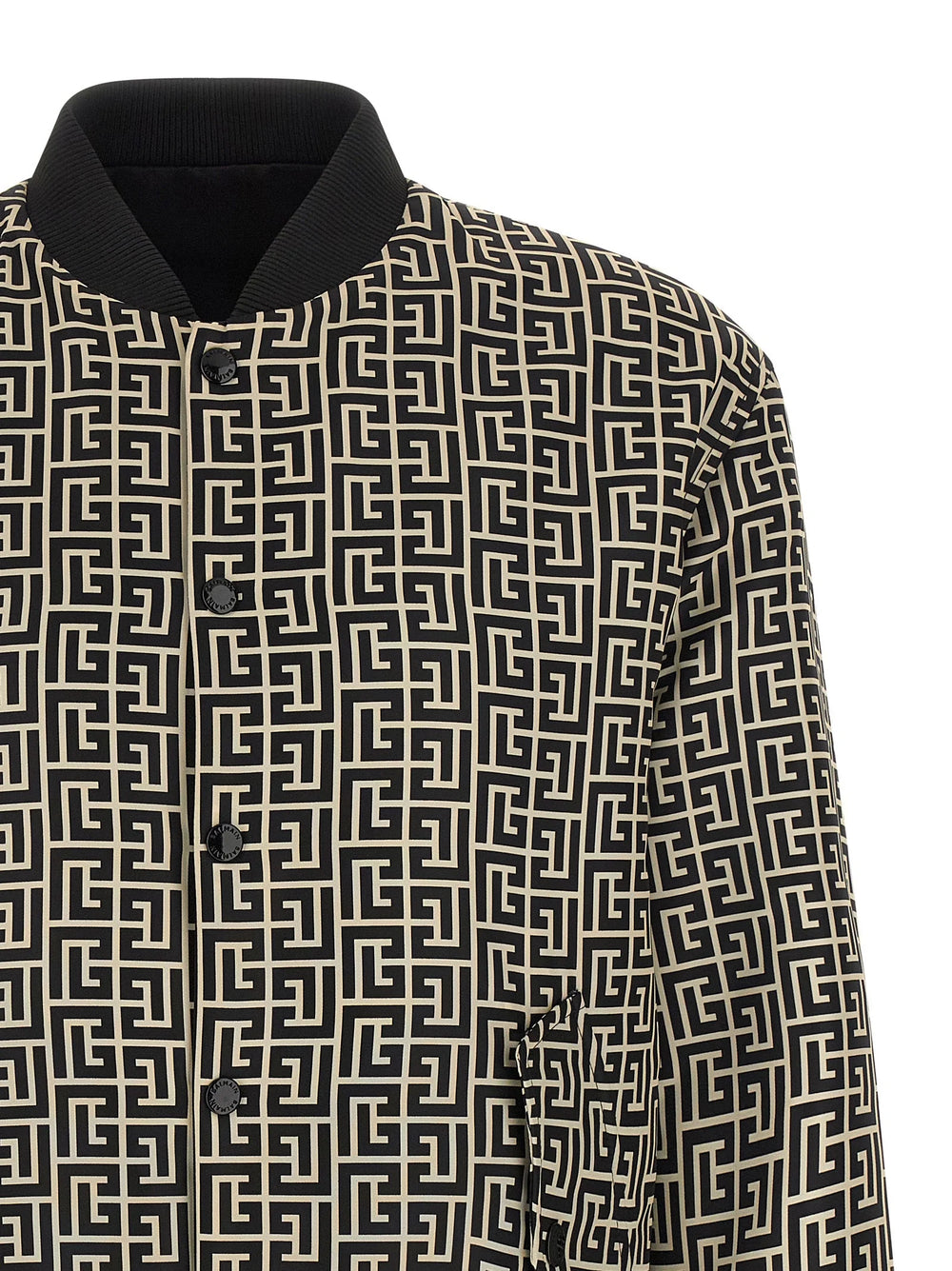 Balmain Black Polyamide Bomber