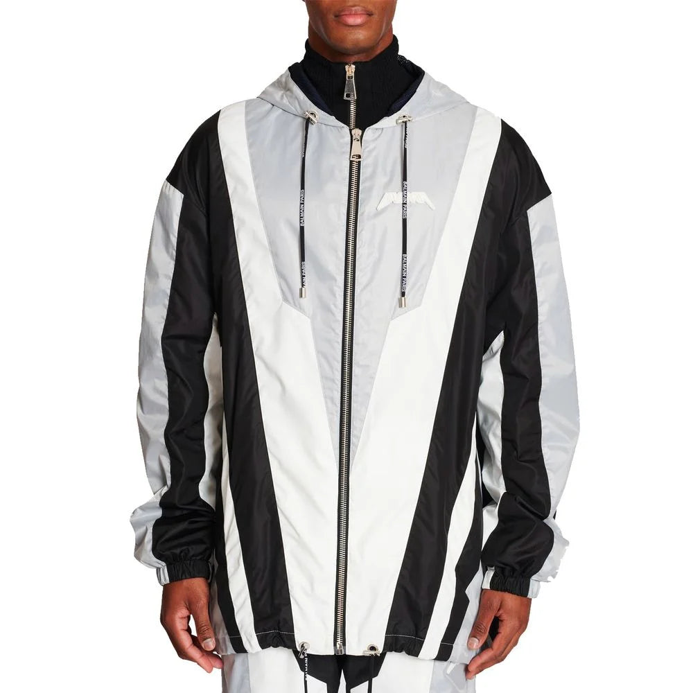 Balmain Black Polyester Shell Jacket