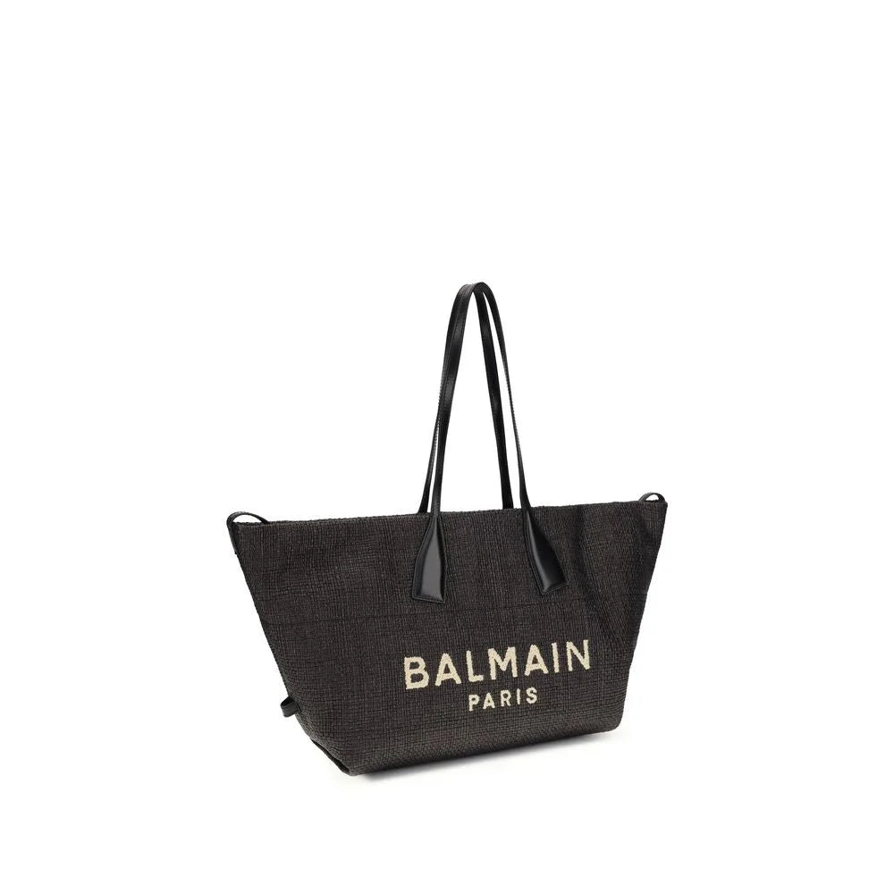 Balmain cierna prekladacia kabelka z rafie
