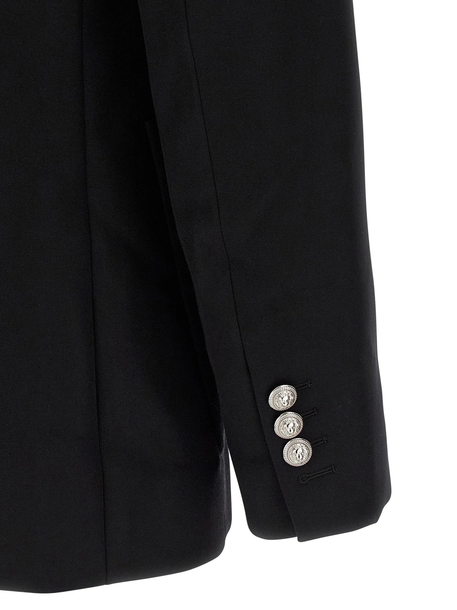 Balmain Black Virgin Wool Blazer - IT50 | L