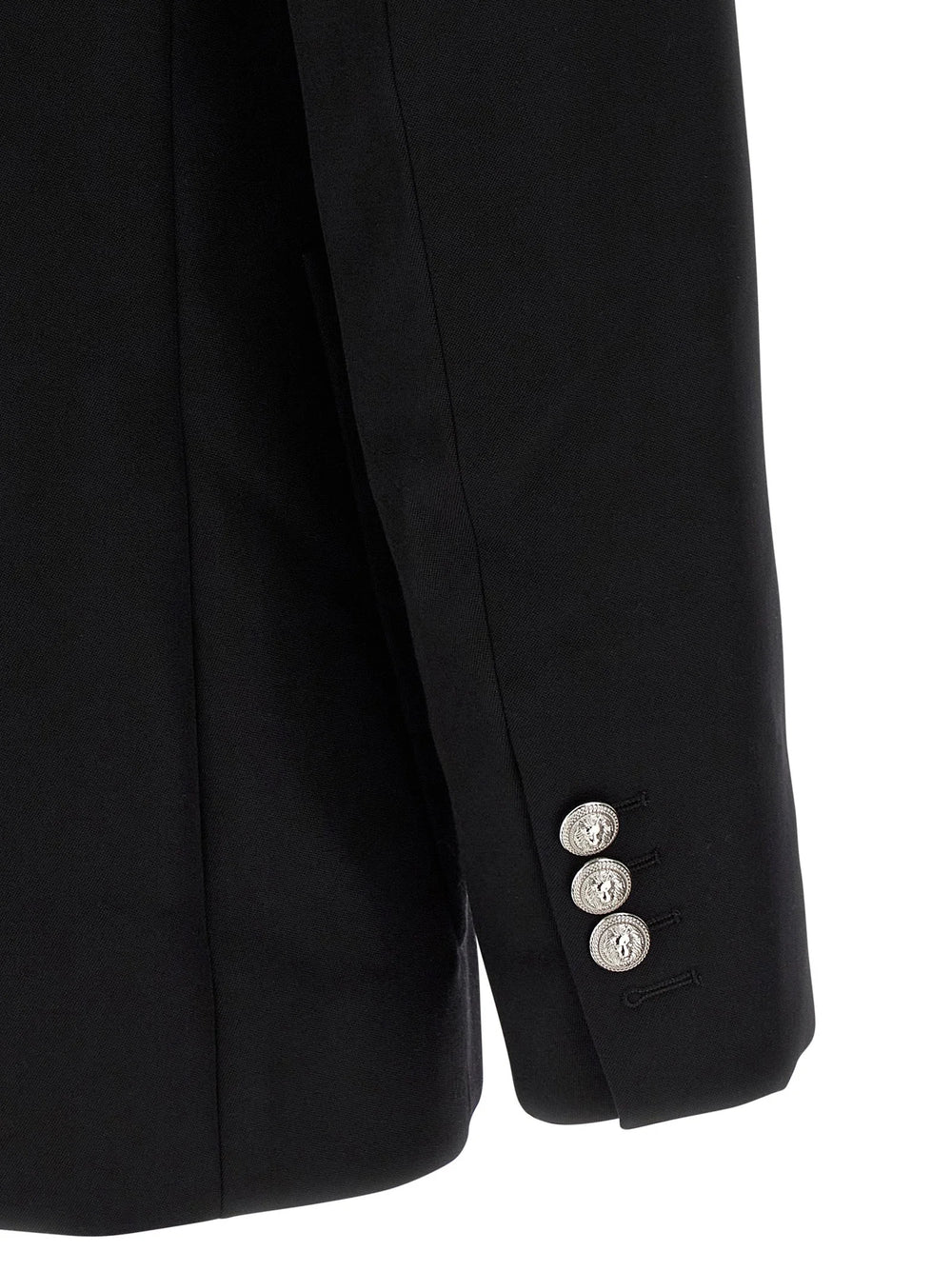 Balmain Black Virgin Wool Blazer - IT50 | L