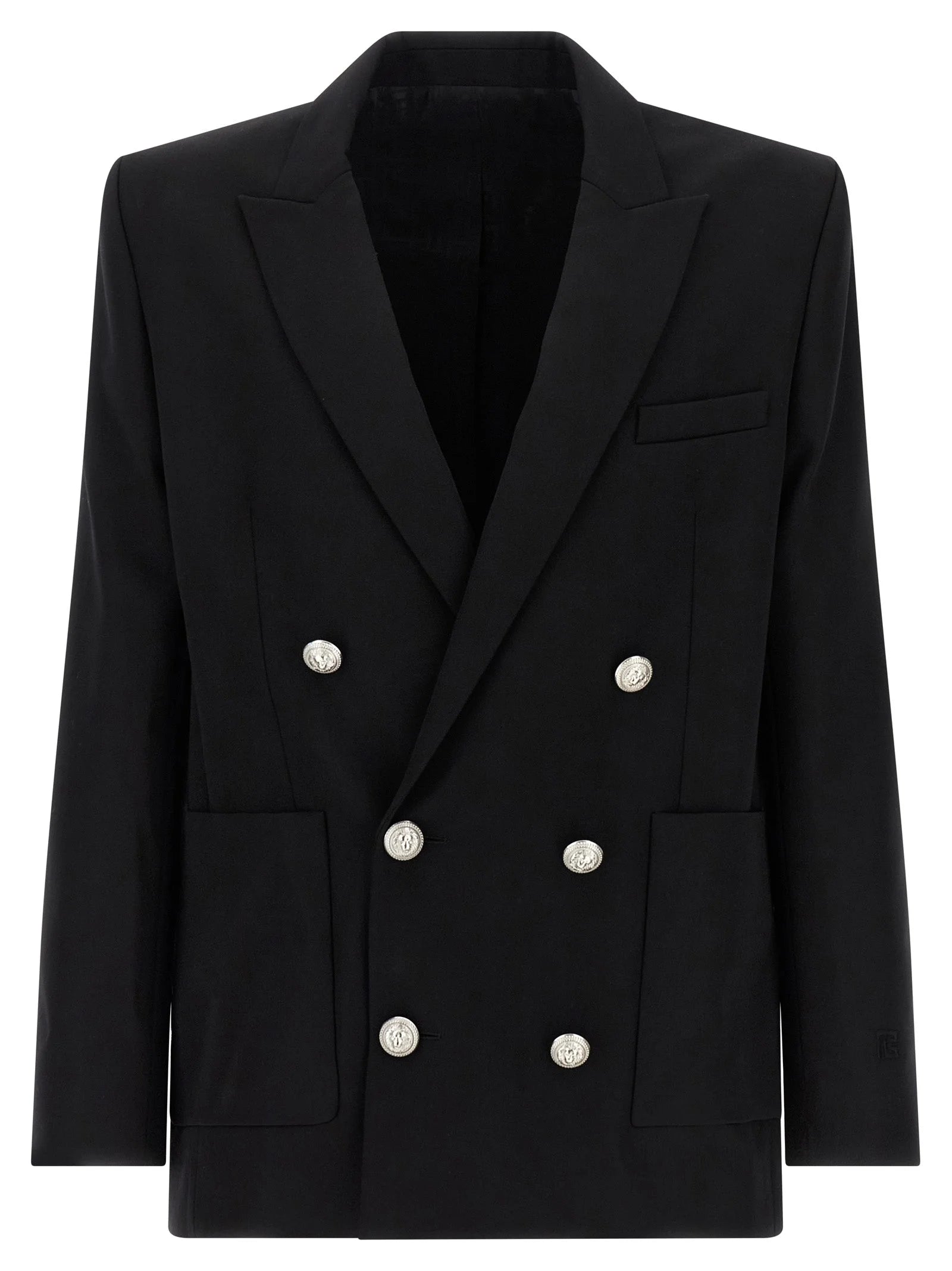 Balmain Black Virgin Wool Blazer - IT50 | L