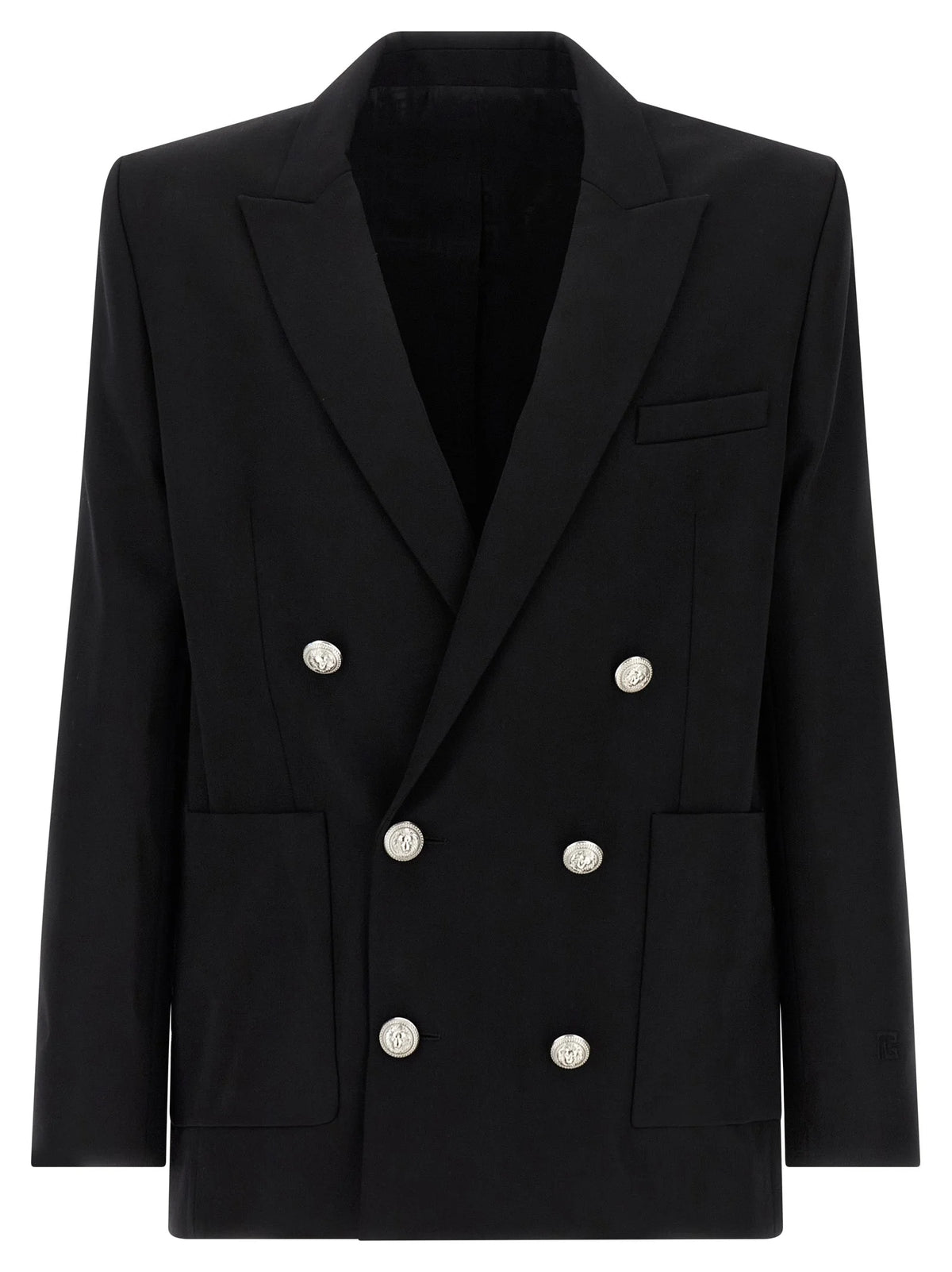 Balmain Black Virgin Wool Blazer - IT50 | L
