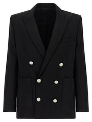 Balmain Black Virgin Wool Blazer - IT50 | L