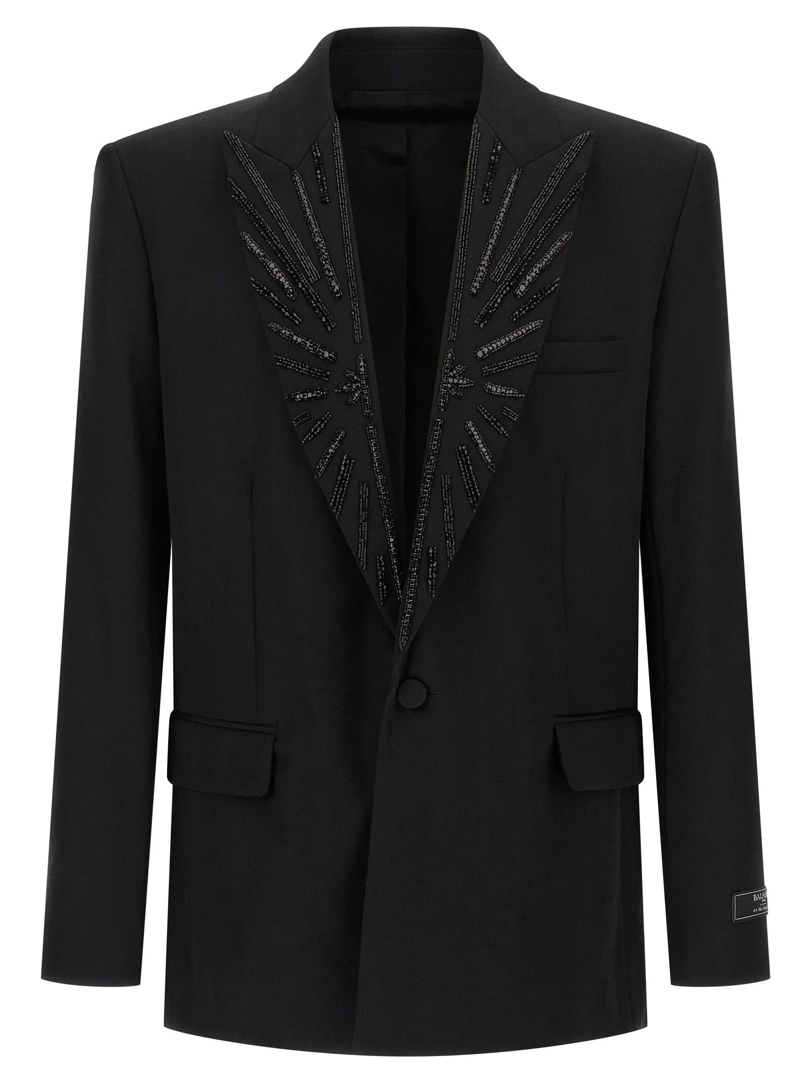 Balmain Black Virgin Wool Blazer - XXL