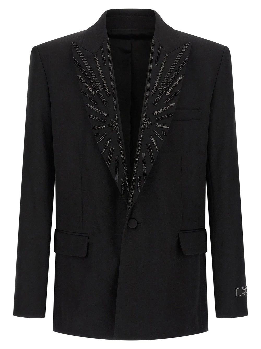 Balmain Black Virgin Wool Blazer - XXL