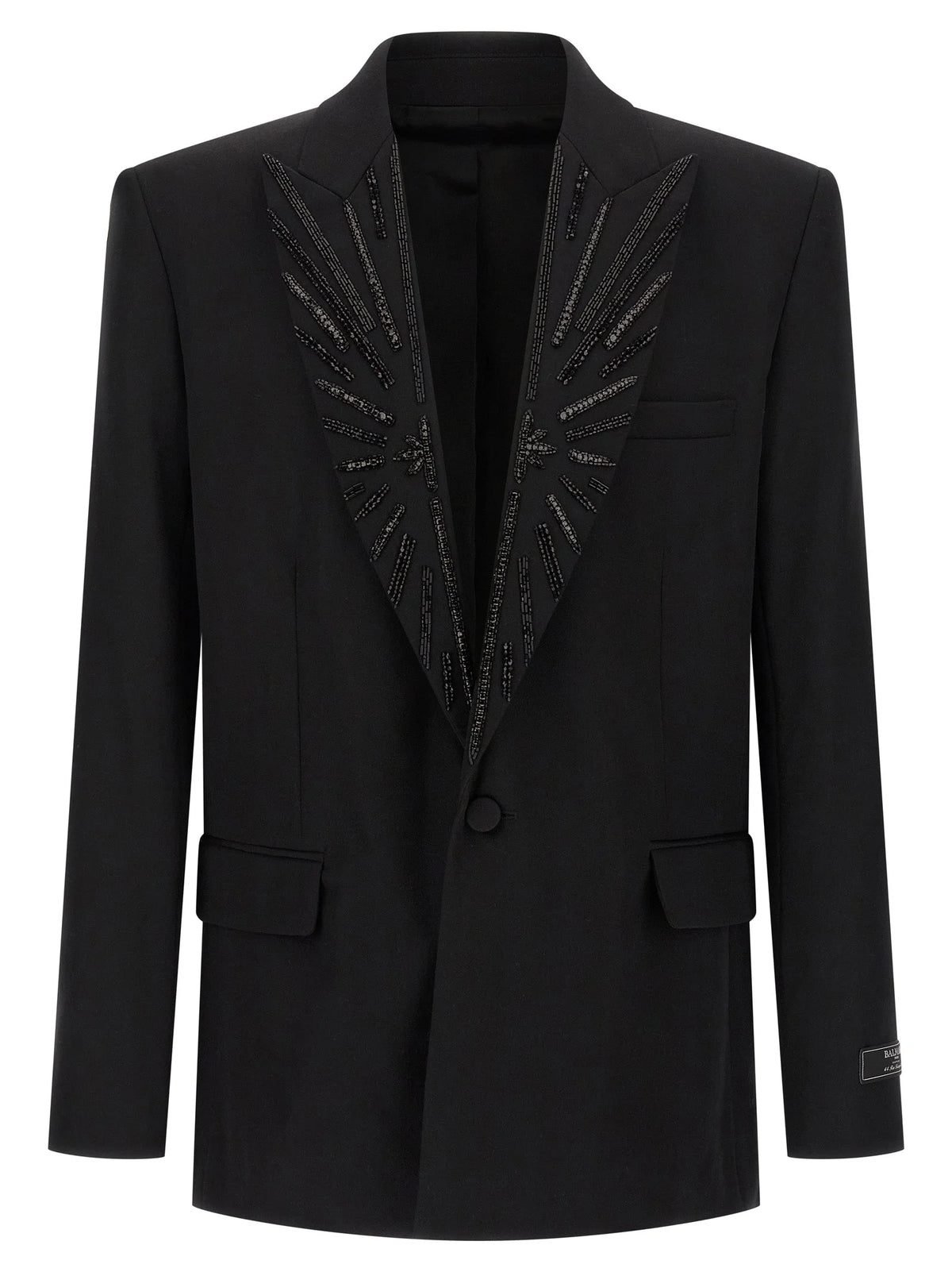 Balmain Black Virgin Wool Blazer - XXL