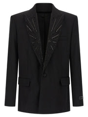 Balmain Black Virgin Wool Blazer - XXL