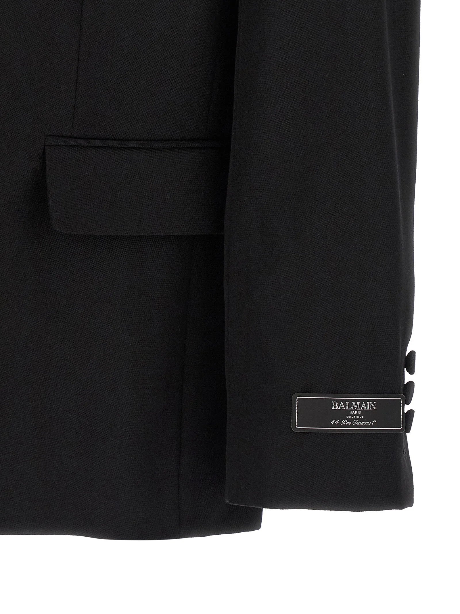 Balmain Black Virgin Wool Blazer - XXL
