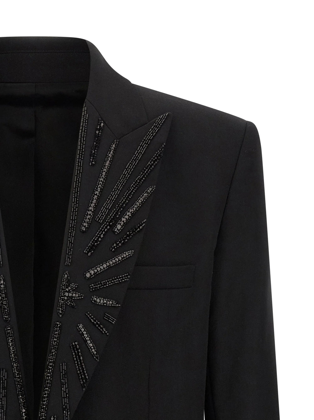 Balmain Black Virgin Wool Blazer - XXL