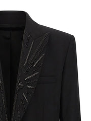Balmain Black Virgin Wool Blazer - XXL